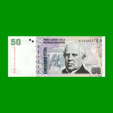 REPOSICION BILLETE CONVERTIBLE SEGUNDO DISEÑO $ 50,00, BOT 3619, ESTADO SIN CIRCULAR.-