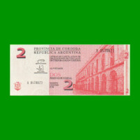 BONO DE CORDOBA $ 2,00, EC 280, AÑO 2001, SERIE A, ESTADO EXCELENTE+ .-