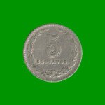 MONEDA DE ARGENTINA, M$N 2DA CIRCULACION, 0,05 CTVOS, AÑO 1925, ESTADO USADA.-