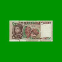 BILLETE DE ITALIA 5.000 LIRAS, PICK 105b, AÑO 1982, ESTADO MUY BUENO+ .-