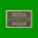 BILLETE DE ALEMANIA 10 MARCOS, PICK 67a, AÑO 1920, ESTADO BUENO+ .-