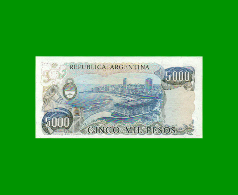 PESOS LEY 18.188 $5.000,00, BOT 2477, AÑO 1983, ESTADO EXCELENTE+ .- - Imagen 2