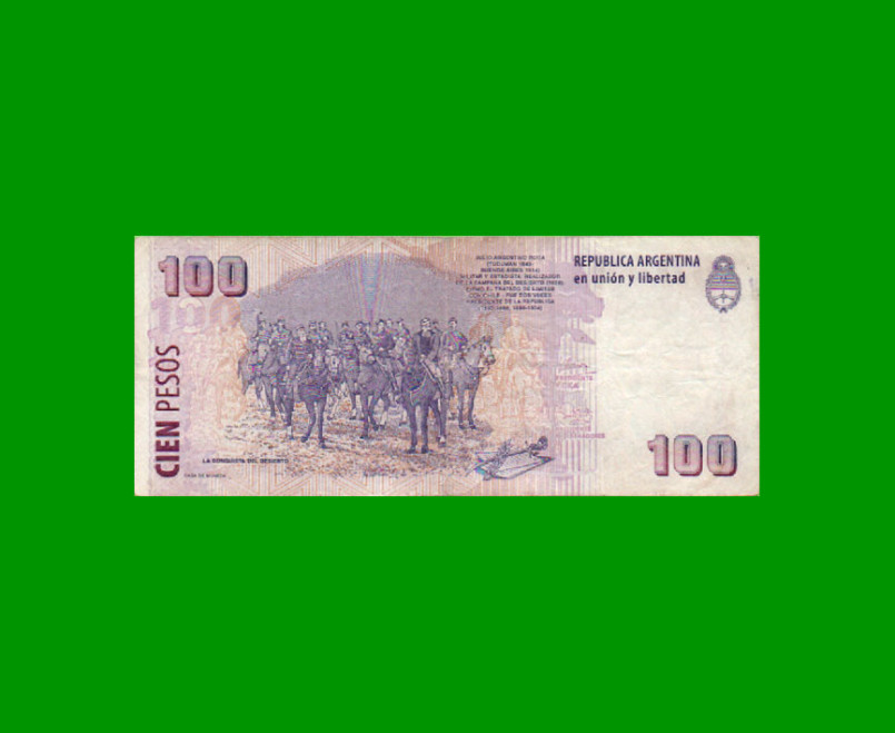 PESOS CONVERTIBLES 2do DISEÑO $100,00, BOT 3720, AÑO 2005, ESTADO MUY BUENO- .- - Imagen 2