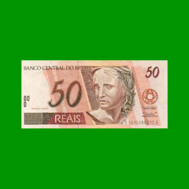 BILLETE DE BRASIL 50 REALES, PICK 246i, AÑO 1999, ESTADO SIN CIRCULAR.-