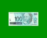 BILLETE DE BRASIL 100 REALES, PICK NEW, N° CAT 330, AÑO 2007, ESTADO SIN CIRCULAR.-