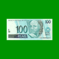BILLETE DE BRASIL 100 REALES, PICK NEW, N° CAT 330, AÑO 2007, ESTADO SIN CIRCULAR.-