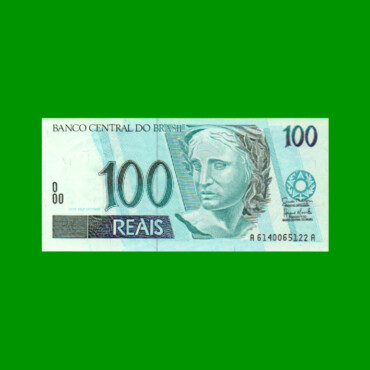 BILLETE DE BRASIL 100 REALES, PICK NEW, N° CAT 330, AÑO 2007, ESTADO SIN CIRCULAR.-