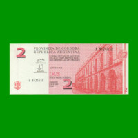 BONO DE CORDOBA $ 2,00, EC 280, AÑO 2001, SERIE A, ESTADO SIN CIRCULAR.-