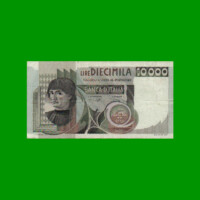 BILLETE DE ITALIA 10.000 LIRAS, PICK 106a, AÑO 1976, ESTADO MUY BUENO- .-