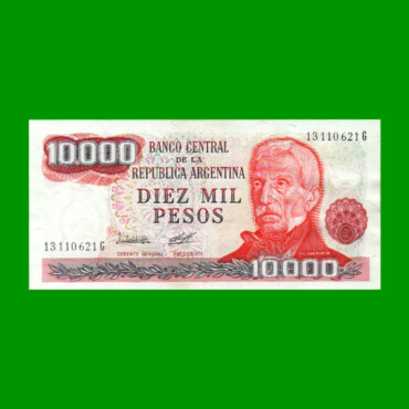 PESOS LEY 18.188 $10.000,00, BOT 2492, AÑO 1980, ESTADO EXCELENTE.-