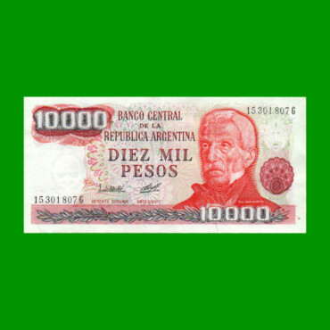 PESOS LEY 18.188 $10.000,00, BOT 2492, AÑO 1980, ESTADO EXCELENTE+ .-