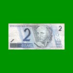BILLETE DE BRASIL 2 REALES, PICK 249, N° 260, AÑO 2009, ESTADO BUENO+ .-