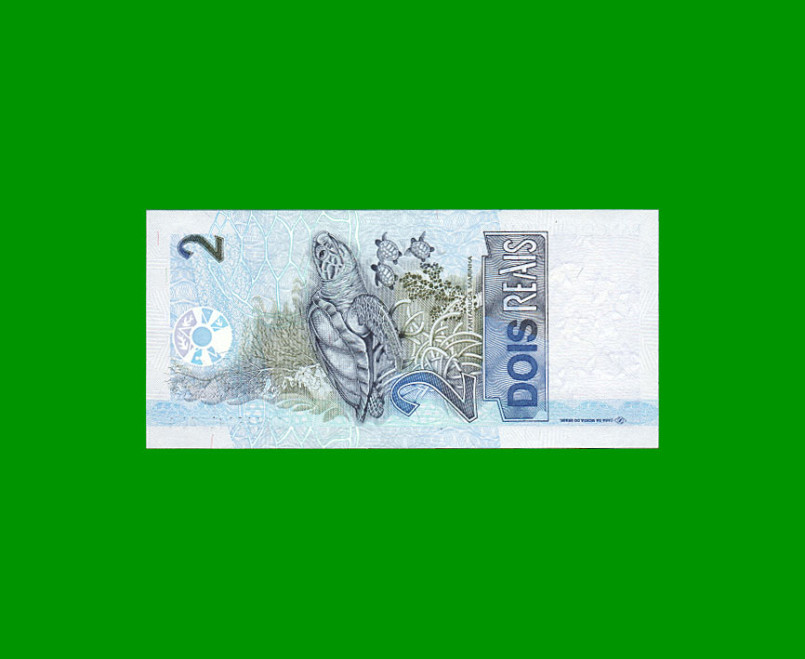 BILLETE DE BRASIL 2 REALES, PICK 249, N° 260, AÑO 2009, ESTADO SIN CIRCULAR - Imagen 2