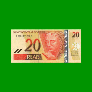 BILLETE DE BRASIL 20 REALES, PICK NEW, N° CAT 306, AÑO 2007, ESTADO SIN CIRCULAR.-
