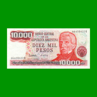PESOS LEY 18.188 $10.000,00, BOT 2495, AÑO 1983, ESTADO SIN CIRCULAR.-