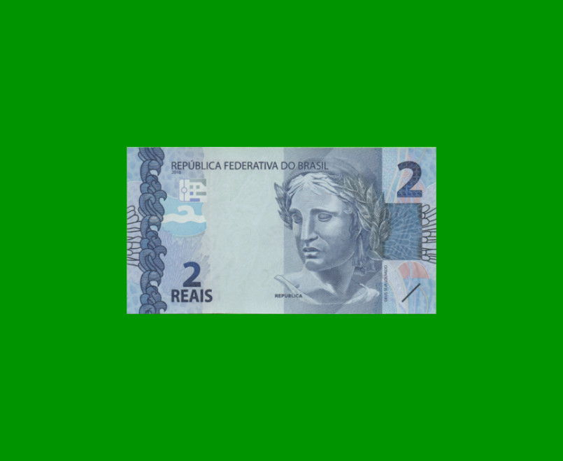 BILLETE DE BRASIL 2 REALES, PICK NEW, N° CAT 339, SERIE IA, AÑO 2021, ESTADO SIN CIRCULAR.-