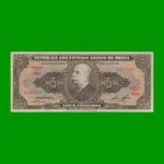 BILLETE DE BRASIL 5 CRUZEIROS, PICK 158d, AÑO 1958, ESTADO MUY BUENO+ .-