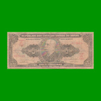 BILLETE DE BRASIL 5 CRUZEIROS, PICK 158b, AÑO 1954, ESTADO REGULAR.-