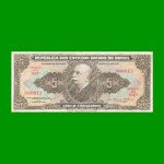 BILLETE DE BRASIL 5 CRUZEIROS, PICK 158c, AÑO 1956, ESTADO EXCELENTE- .-
