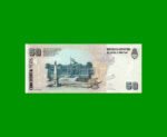 REPOSICION BILLETE CONVERTIBLE SEGUNDO DISEÑO $ 50,00, BOT 3628, ESTADO MUY BUENO+ .- - Imagen 2