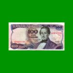 BILLETE DE COLOMBIA $ 100,00, PICK 418b, AÑO 1980, ESTADO MUY BUENO+ .-