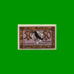 BILLETE DE ALEMANIA NOTGELD CIUDAD DE MERSEBURG 50 CENTAVOS, M. M. 884.1, ESTADO EXCELENTE.-