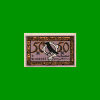 BILLETE DE ALEMANIA NOTGELD CIUDAD DE MERSEBURG 50 CENTAVOS, M. M. 884.1, ESTADO EXCELENTE.-