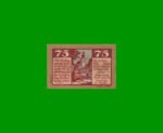 BILLETE DE AUSTRIA NOTGELD CIUDAD DE LOFER (SALZBURG) 75 HELLER, ESTADO EXCELENTE+ .-