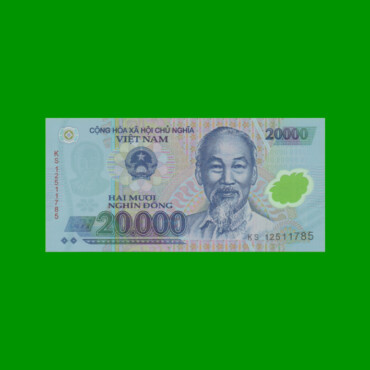 BILLETE DE VIETNAM 20.000 DONG, POLYMERO, PICK 120e, AÑO 2012, ESTADO SIN CIRCULAR.-