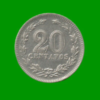 MONEDA DE ARGENTINA, M$N 2DA CIRCULACION, 0,20 CTVOS, AÑO 1925, ESTADO USADA.-