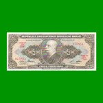BILLETE DE BRASIL 5 CRUZEIROS, PICK 158e, AÑO 1959, ESTADO EXCELENTE.-