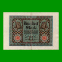 BILLETE DE ALEMANIA 100 MARCOS, PICK 69b, AÑO 1920, ESTADO EXCELENTE- .-