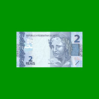 BILLETE DE BRASIL 2 REALES, PICK NEW, N° CAT 338, SERIE FG, AÑO 2018, ESTADO SIN CIRCULAR.-
