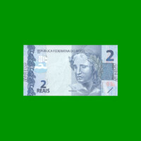 BILLETE DE BRASIL 2 REALES, PICK NEW, N° CAT 339, SERIE HI, AÑO 2020, ESTADO SIN CIRCULAR.-