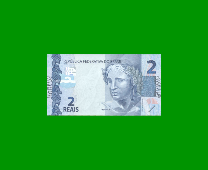 BILLETE DE BRASIL 2 REALES, PICK NEW, N° CAT 339, SERIE HI, AÑO 2020, ESTADO SIN CIRCULAR.-