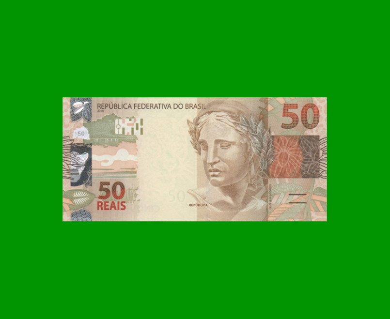 BILLETE DE BRASIL 50 REALES, PICK NEW, N° CAT 363, SERIE KI, AÑO 2020, ESTADO SIN CIRCULAR.-