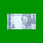 BILLETE DE BRASIL 2 REALES, PICK NEW, N° CAT NEW, SERIE KC, ESTADO SIN CIRCULAR.-