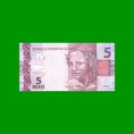 BILLETE DE BRASIL 5 REALES, PICK NEW, N° CAT 345, SERIE IE, AÑO 2021, ESTADO SIN CIRCULAR.-