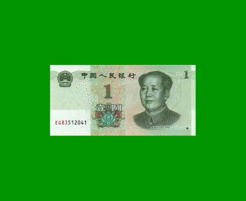 BILLETE DE CHINA 1 YUAN, PICK 912, AÑO 2019, SERIE EG, ESTADO SIN CIRCULAR.-