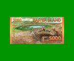 BILLETE DE ISLAS DE PASCUA 5.000 RONGOS, POLYMERO FANTASIA, AÑO 2012, ESTADO SIN CIRCULAR.- - Imagen 2