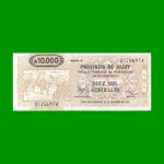 BONO DE JUJUY 10.000 AUSTRALES, EC 024, AÑO 1990, ESTADO EXCELENTE.-