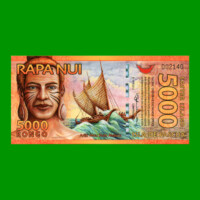 BILLETE DE ISLAS DE PASCUA 5.000 RONGOS, POLYMERO FANTASIA, AÑO 2012, ESTADO SIN CIRCULAR.-