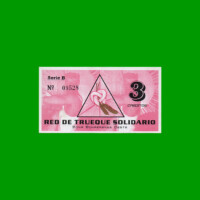 BONO RED DEL TRUEQUE SOLIDARIO, ZONA BONAERENSE OESTE, 3 CREDITOS, MG 480, ESTADO SIN CIRCULAR.-