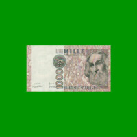 BILLETE DE ITALIA 1.000 LIRAS, PICK 109a, AÑO 1982, ESTADO EXCELENTE.-