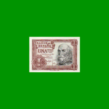 BILLETE DE ESPAÑA 1 PESETA, PICK 144, AÑO 1953, ESTADO SIN CIRCULAR.-