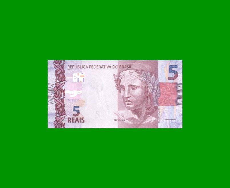 BILLETE DE BRASIL 5 REALES, PICK NEW, N° CAT NEW, SERIE KI, ESTADO SIN CIRCULAR.-