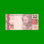 BILLETE DE BRASIL 10 REALES, PICK NEW, N° CAT 350, SERIE KA, AÑO 2022, ESTADO SIN CIRCULAR.-