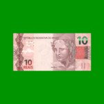 BILLETE DE BRASIL 10 REALES, PICK NEW, N° CAT NEW, SERIE KE, ESTADO SIN CIRCULAR.-