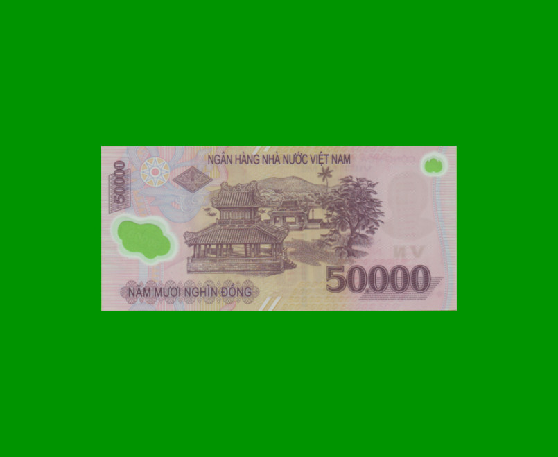 BILLETE DE VIETNAM 50.000 DONG, POLYMERO, PICK 121a, AÑO 2003, ESTADO SIN CIRCULAR.- - Imagen 2