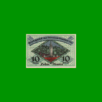 BILLETE DE ALEMANIA NOTGELD CIUDAD DE OBERHOF 10 CENTAVOS, M. M. 996.1, ESTADO SIN CIRCULAR.-